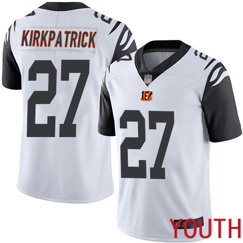 Cincinnati Bengals Limited White Youth Dre Kirkpatrick Jersey NFL Footballl 27 Rush Vapor Untouchable